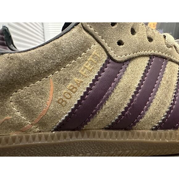 ADIDAS SAMBA X STAR WARS BOBA FETT GX6806 SUEDE MENS TRAINERS US 6 Uk 5.5 38 2/3 - Picture 5 of 13